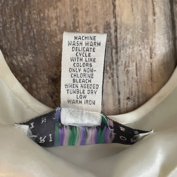 Erika Taylor Intimates Ivory Paisley Pajama Set Top Shorts M - Picture 3 of 8